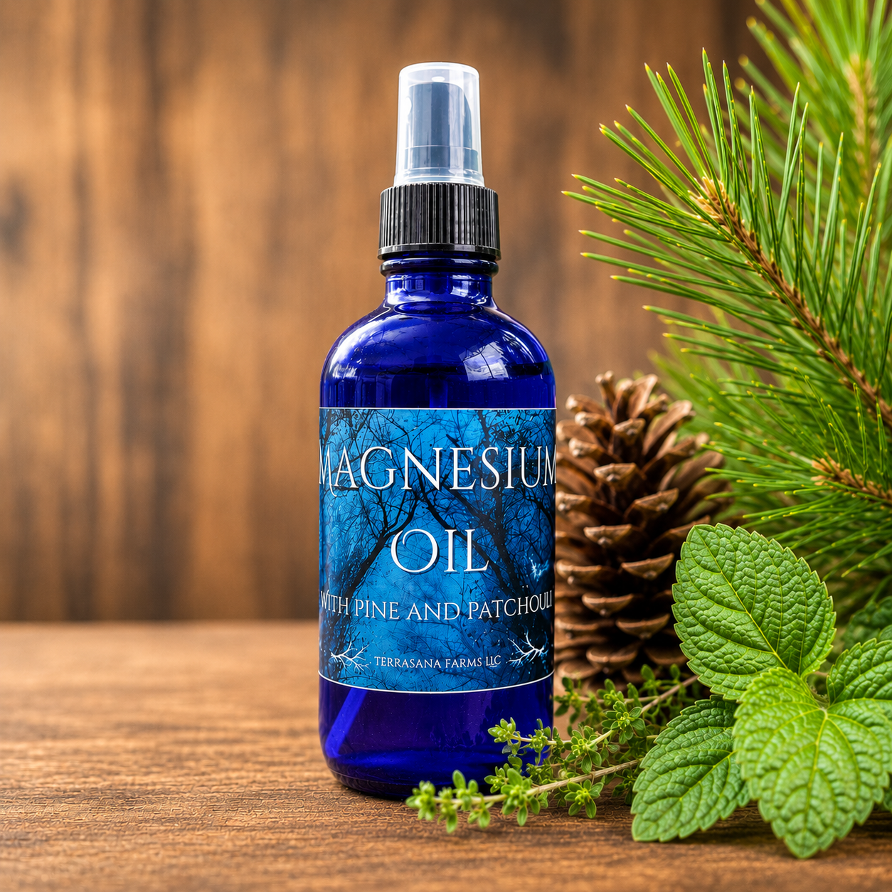 Pine & Patchouli Magnesium Oil Spray (4oz)